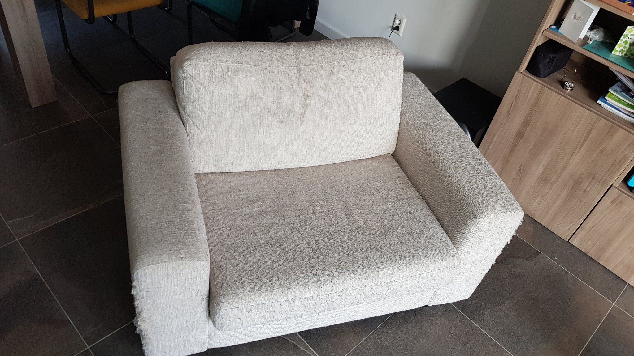 Fauteuil stofferen Werkspot