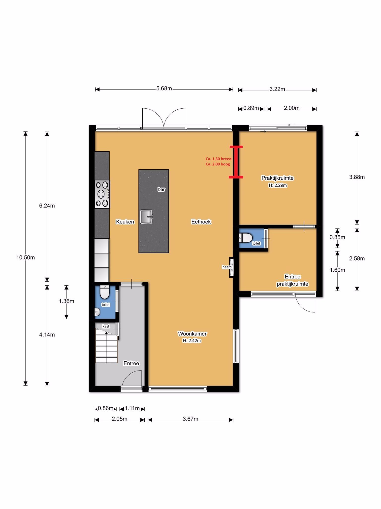 Muur doorbreken 1,5m breed 2m hoog geen draagmuur Werkspot