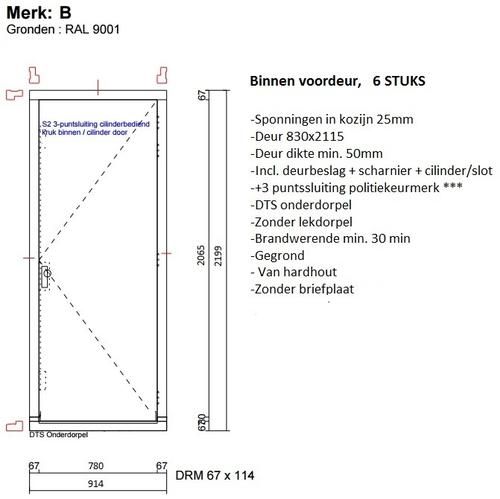 4 Buiten En 6 Binnen Voordeuren En 1 Buitendeur Met Kozijn Op Maat