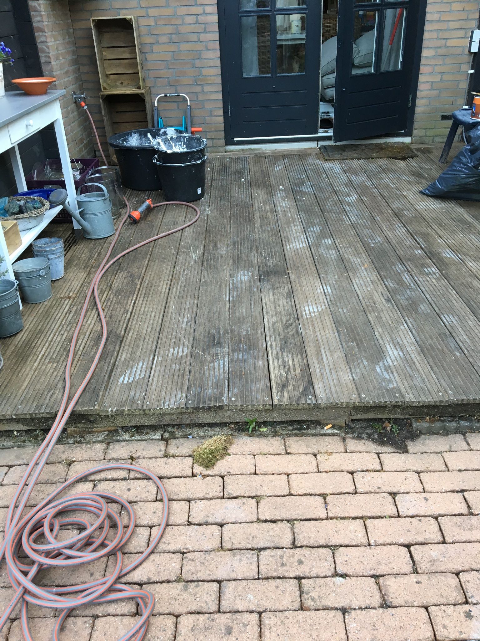 houten vlonder in tuin + reparatie oude vlonder Werkspot