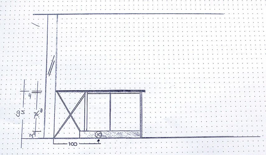 Verleggen leidingen voor Lvormige keuken volgens leidingschema M