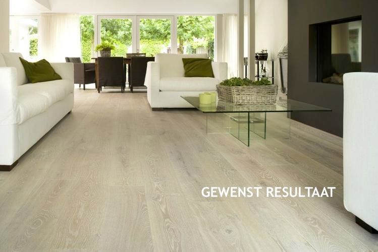 Eiken houten vloer lichter (white wash) maken Werkspot