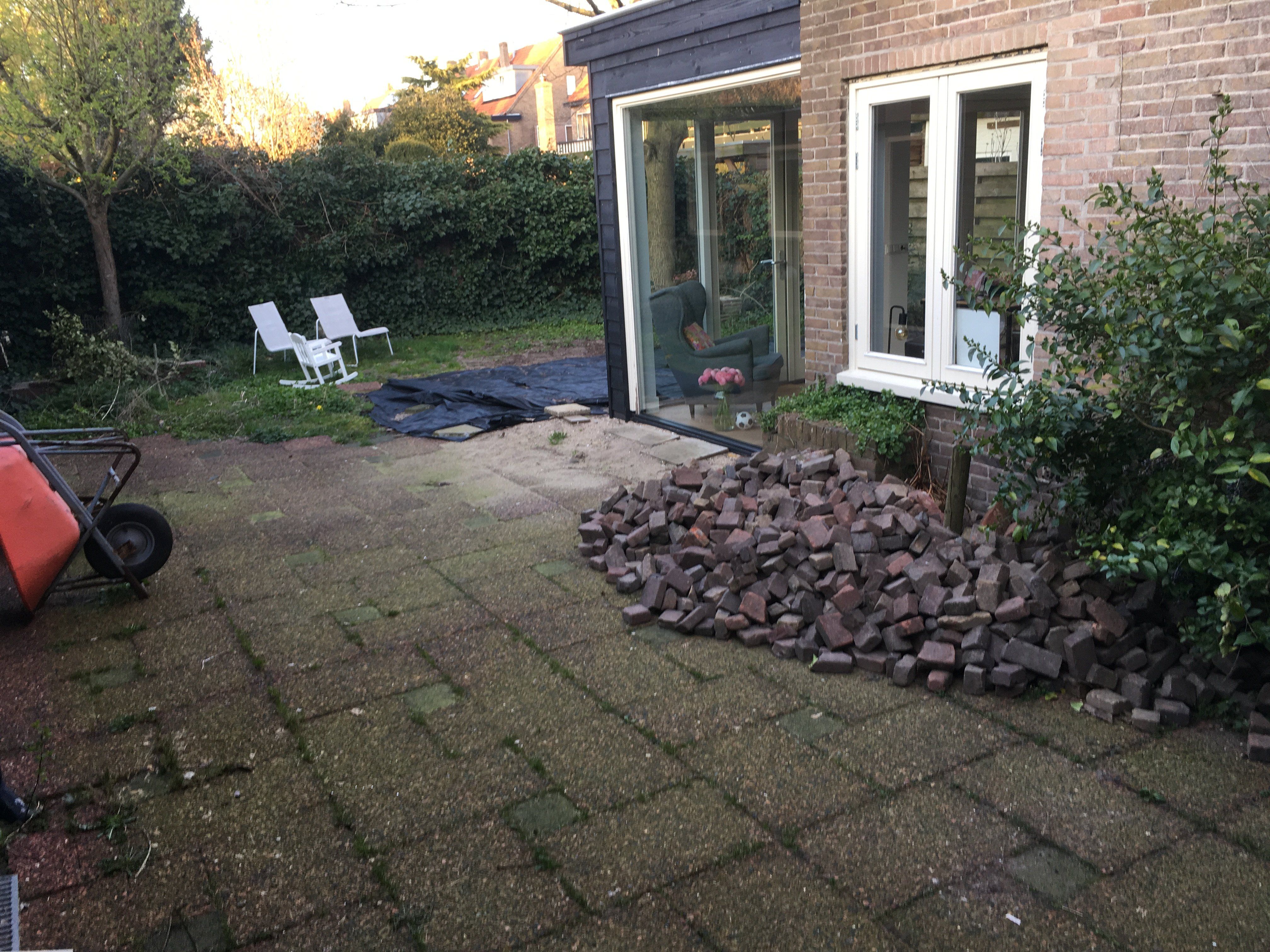 Bestrating 75 m2; Tuin of Patio, Looppad of stoep, Oprit; Klinkers