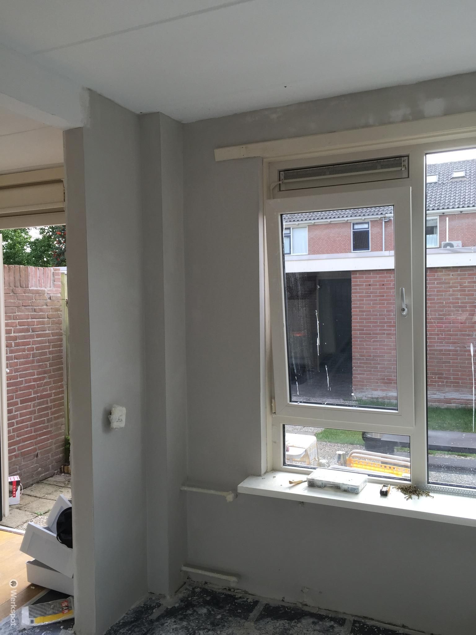 Stucen woonkamer Werkspot