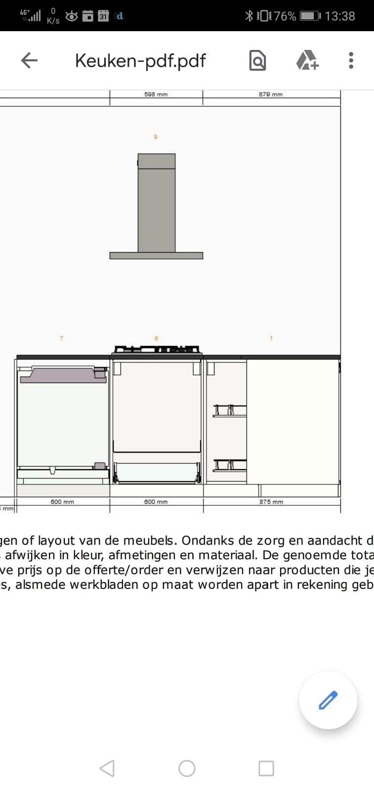 Keuken montage Lvormige keuken; Vaatwasser, Oven, Fornuis, Afzuigkap