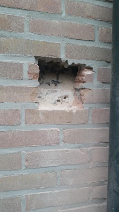 Gat in muur beton 13cm boren Werkspot