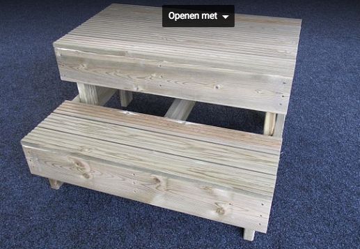 Houten opstapje (2 tredes) sta caravan/ timmerwerk Werkspot