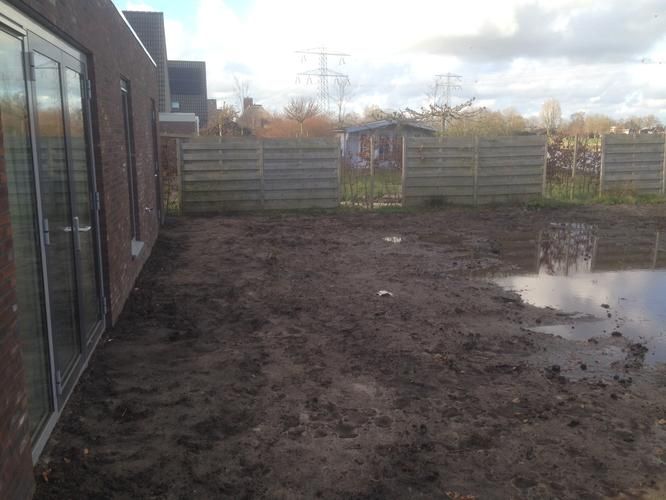 Tuin nieuwbouw woning egaliseren, straten, drainage aanleggen Werkspot