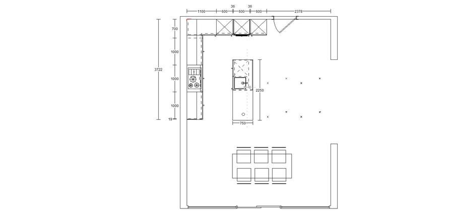 Lichtplan + keuken technische tekening Werkspot