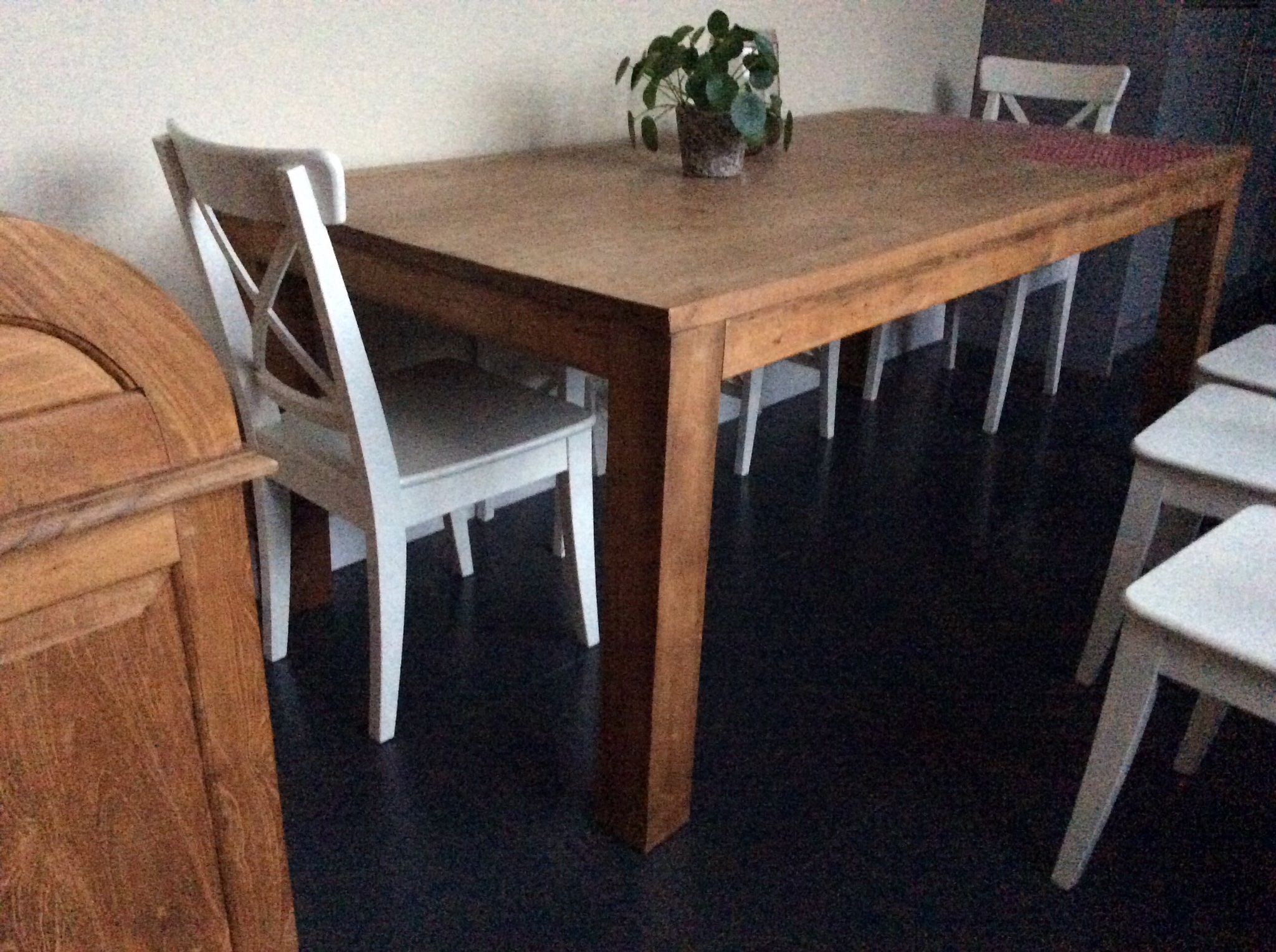 Inkorten teak houten tafel Werkspot